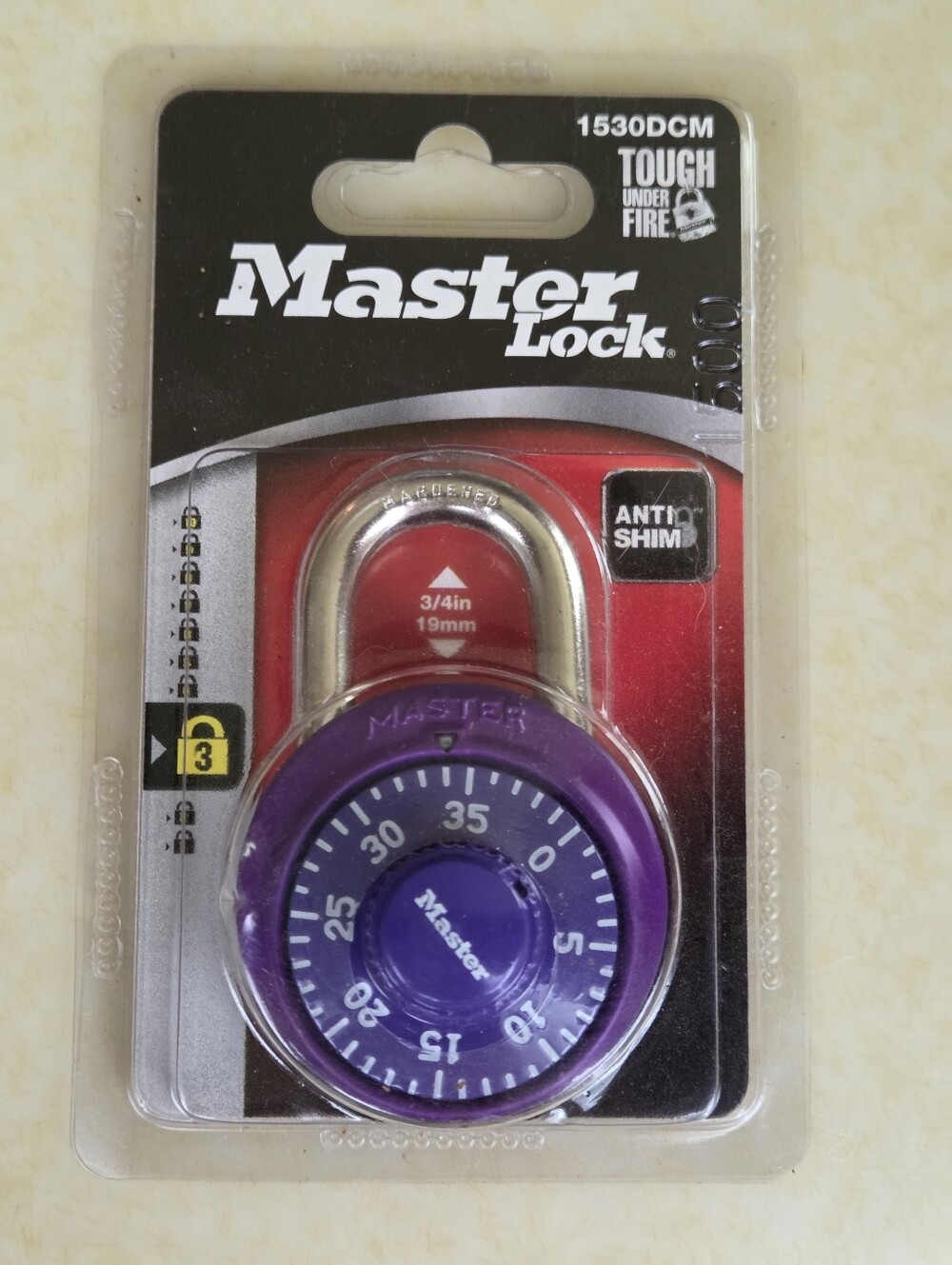 Master Lock Purple Combination Padlock - 3/4in (Model 1530DCM)